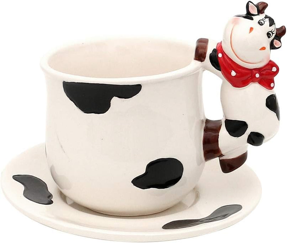 Ceramiczne pudełko do przechowywania krów Dekohelden24, ok. 12 x 11 x 20,5 cm, 20 pudełek do przechowywania żywności Naty Shop Glass z talerzem