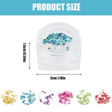 EYVRPAU 6 Stück Nail Art Zestaw kwiatów Dekoracja, Gelnägel Zubehör 6 Farben, Nail Art Aufkleber Trockene Blumen Kit Getrocknete Blumen Zubehör Zestaw DIY Nageldekoration