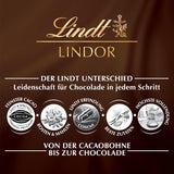 Pudełko upominkowe Lindt LINDOR z różnymi czekoladkami, ok. 15 trufli LINDOR, 4 odmiany (czekolada mleczna, czekolada biała, czekolada gorzka 60% i orzech laskowy), 187 g