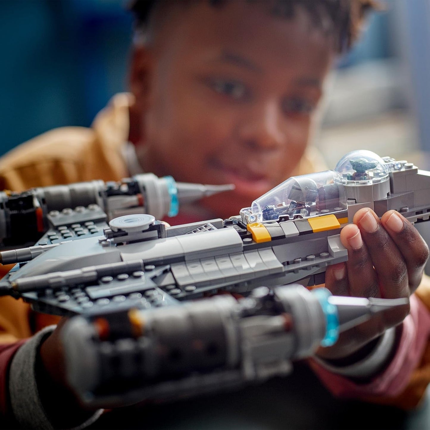 LEGO Star Wars Mandalorian Fighter N-1 z Księgi Boby Fetta Zabawka do budowania ze statkiem kosmicznym Zestaw 4 postaci, w tym figurka małego Yody 75325 Zestawy do budowania Kup w sklepie LEGO