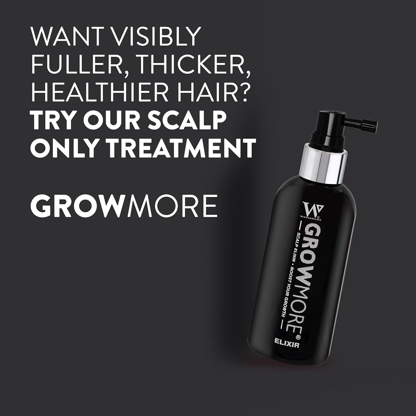 Watermans Grow More Elixir Serum na porost włosów - Wzmacnia cebulki włosów - Wspomaga porost włosów - Dla kobiet i mężczyzn Pielęgnacja włosów Naty Shop