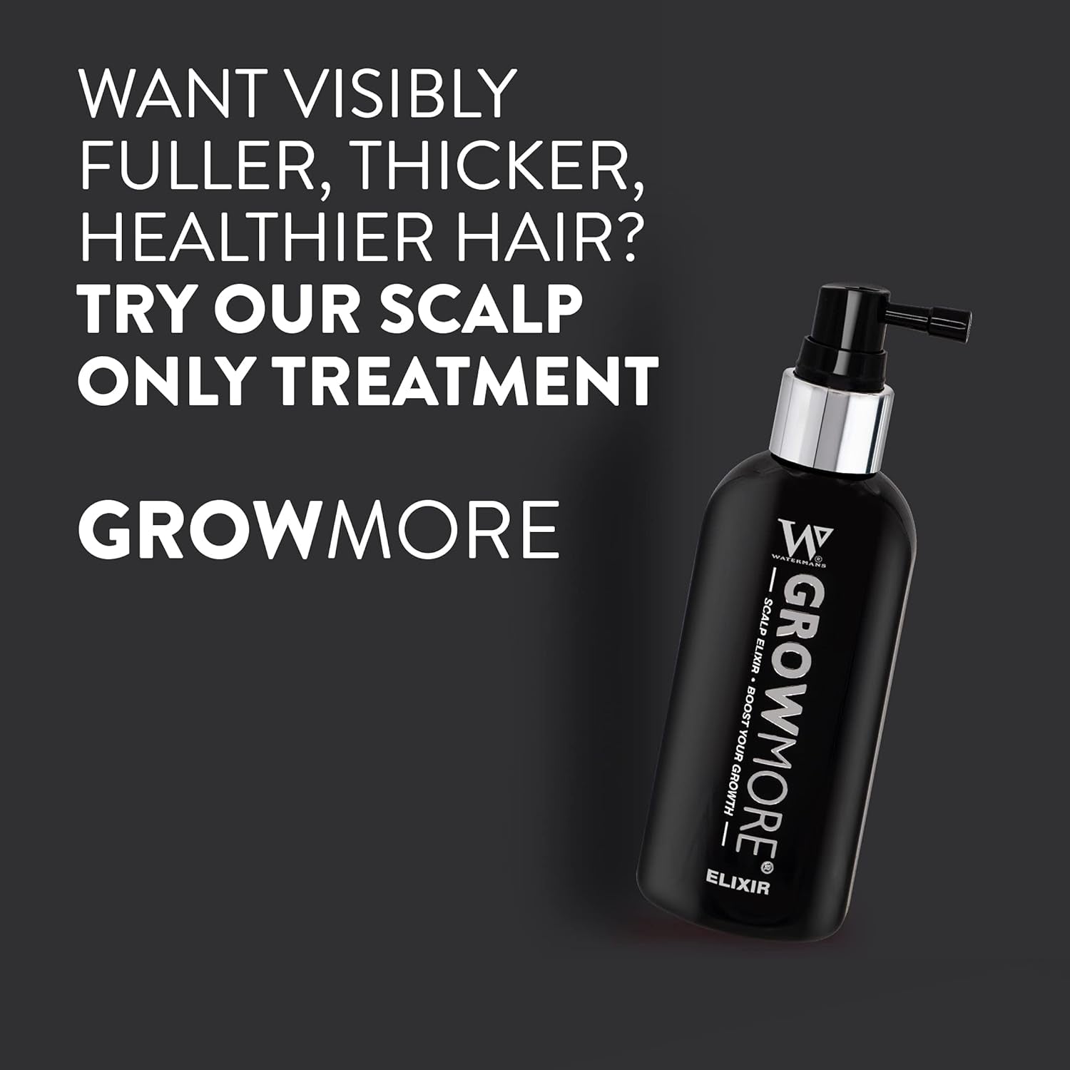 Watermans Grow More Elixir Serum na porost włosów - Wzmacnia cebulki włosów - Wspomaga porost włosów - Dla kobiet i mężczyzn Pielęgnacja włosów Naty Shop