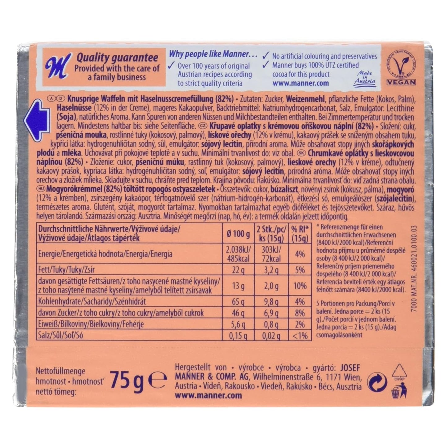 Gofry neapolitańskie, 75 g