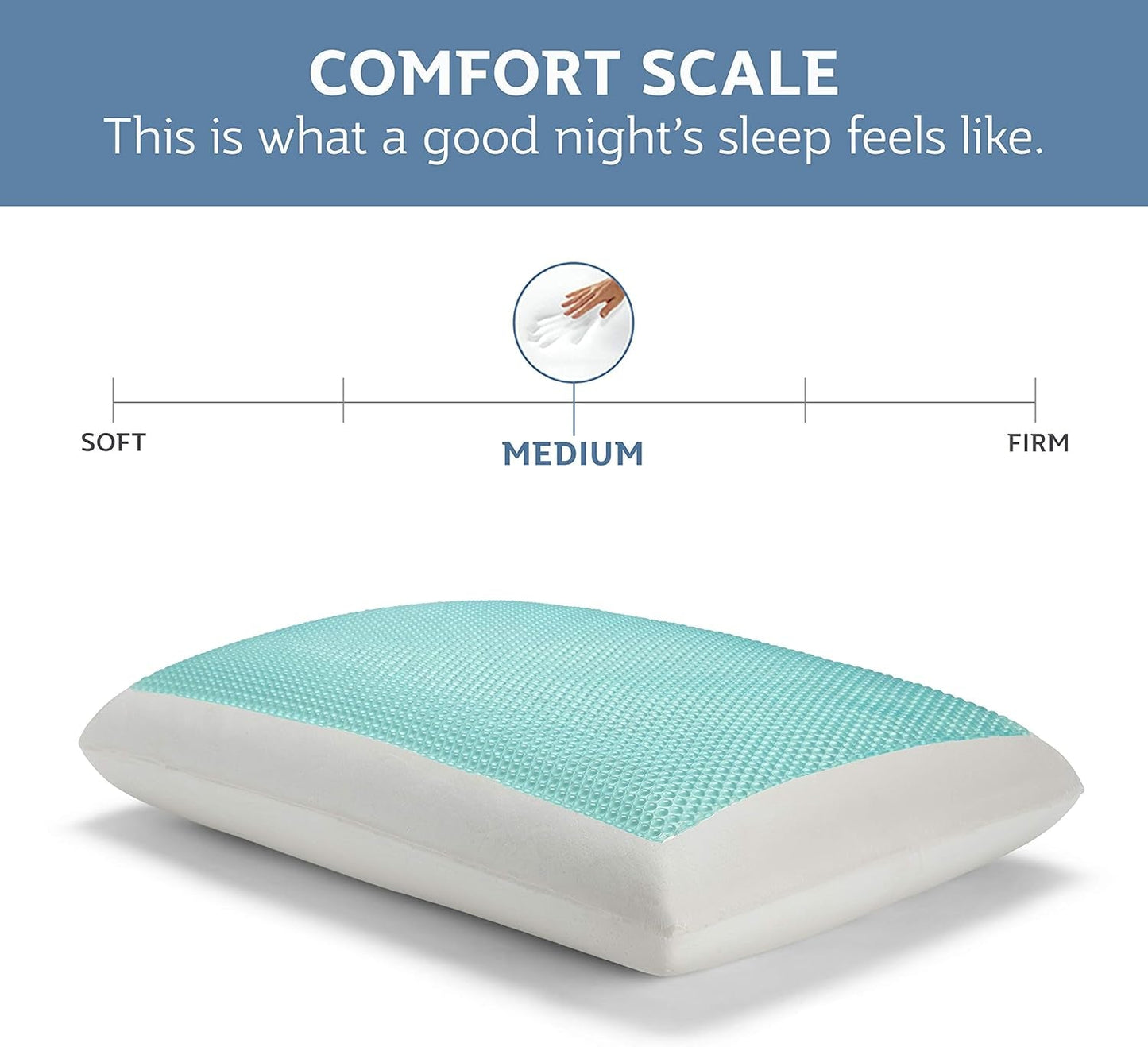 Sealy SE '19 Essentials SM Aqua Bubble Gel Sheet, 1 poduszka MC (US), biała, 61 x 40 x 14 cm Poduszki standardowe Naty Shop