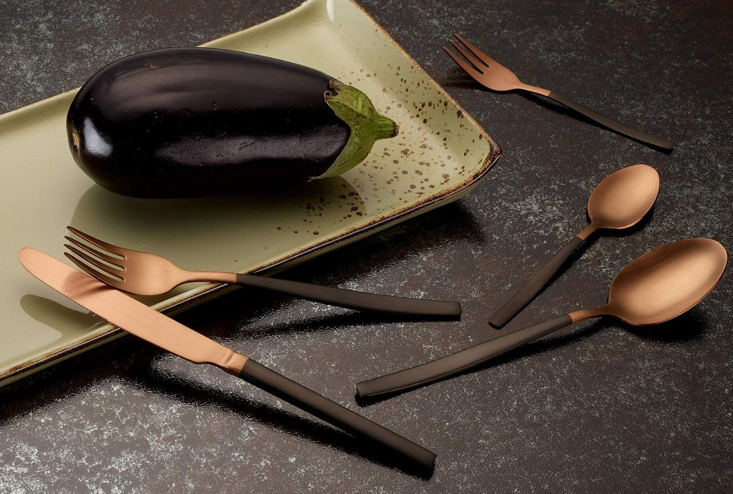 Zestaw sztućców Echtwerk Positano Due-Bronze, Black Edition, 20 sztuk, 4 osoby Kuchnia Naty Shop