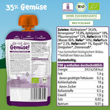 Pumpkin Organics Bio Gemüse-Getreide-Quetschie Kürbis, Birne, Apfel, Pflaume, Hafer ohne Zuckerzusatz¹ - ab 8 Monaten - als Snack lub Beikost für unterwegs (100g)