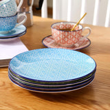 Porcelanowy zestaw do kawy Vancasso Macaron, 12-częściowy kolorowy serwis do kawy dla 4-12 osób, zestaw filiżanek, zawiera filiżanki do kawy, spodki i talerze deserowe