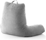 InnovaGoods Huglow poduszka do czytania z podłokietnikiem do sofy, łóżka i dywanu, poduszka do czytania z podparciem lędźwiowym i uchwytem do przenoszenia, ergonomiczna, zapobiega dyskomfortowi i bólowi, szara