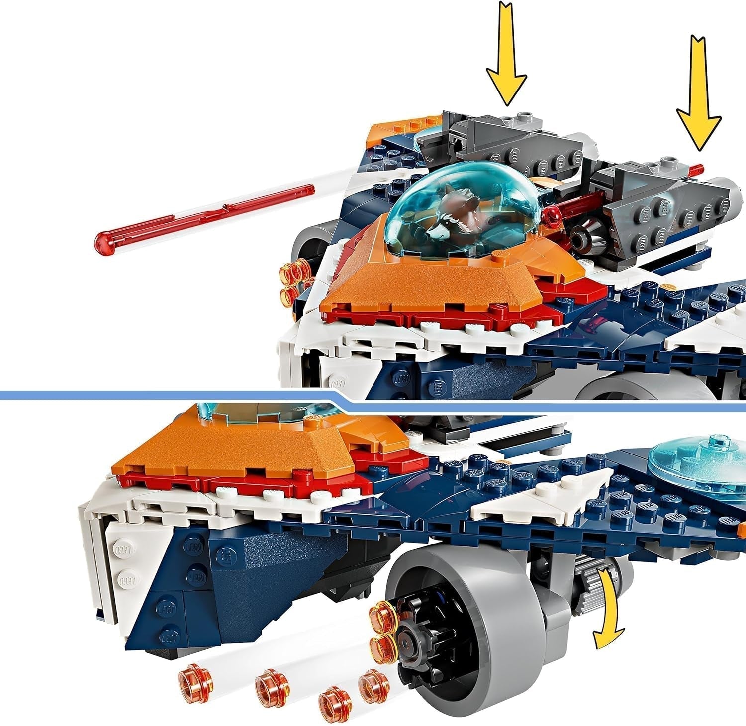 LEGO Marvel Rakiety Statek kosmiczny kontra. Zestaw statku kosmicznego Ronana do zbudowania Strażnicy Galaktyki Figurka superbohatera Prezent dla chłopców i dziewcząt w wieku 8 lat 76278 Zestawy do budowania Besuche den LEGO-Store