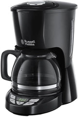 Ekspres do kawy Russell Hobbs [cyfrowy minutnik, głowica prysznicowa zapewniająca optymalną ekstrakcję i aromat] Tekstury+ (1 do 12 filiżanek, szklana karafka o pojemności 1,25 l, płyta grzewcza, system zapobiegający kapaniu) Ekspres do kawy z filtrem 22620-56