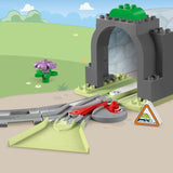LEGO DUPLO Tunel i tory kolejowe — zestaw rozszerzający, prezent dla małych dzieci, zachęca do zręczności, zestaw dla fanów pojazdów od 2 lat, kreatywna zabawka edukacyjna 10425 Zestawy do budowania Besuche den LEGO-Store