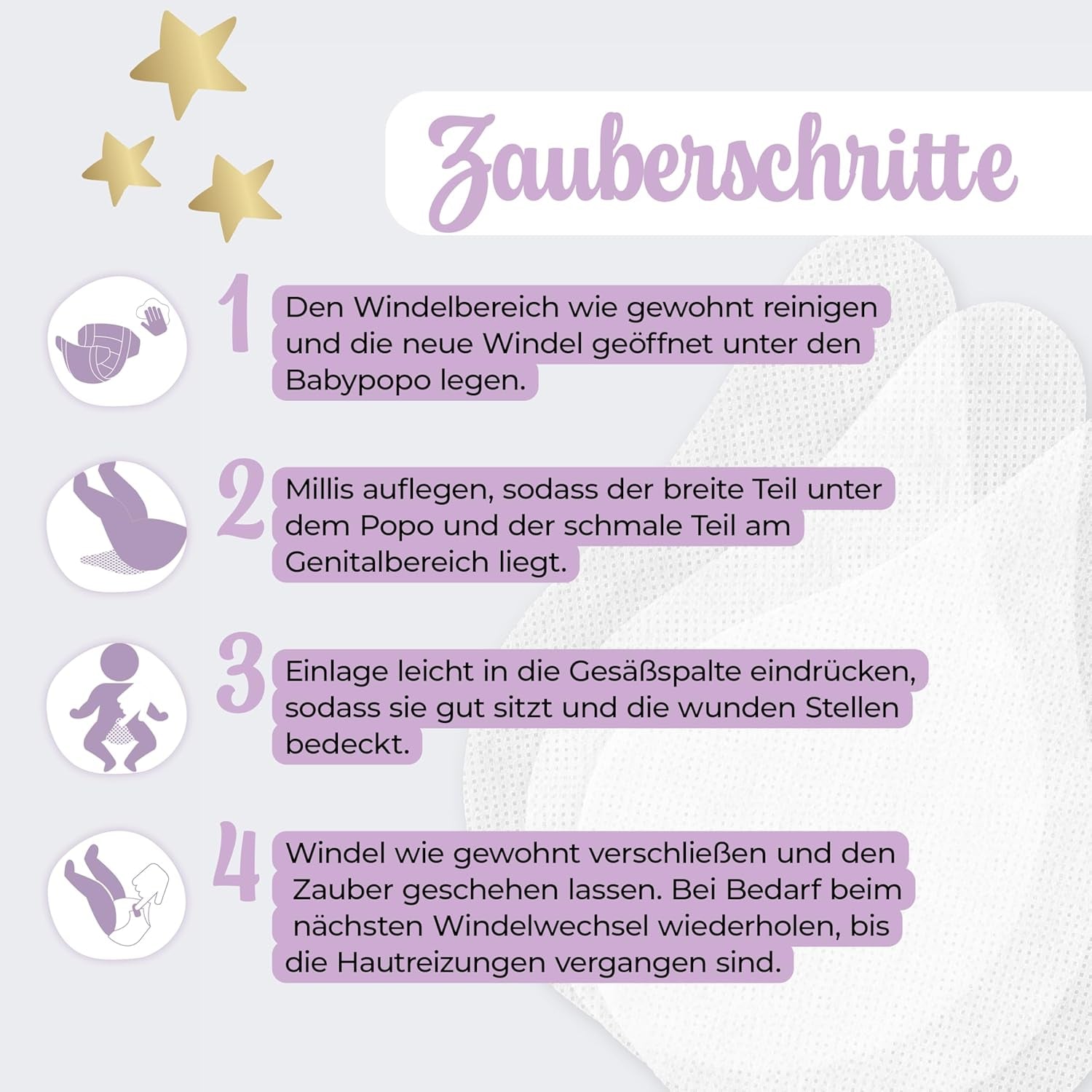 Millis Zaubertücher bei Windedermatitis Baby, Bekannt aus „Die Höhle der Löwen”, 25 Tücher (1 x 25er) z Aloe Vera, Mandelöl i Q10 - Pflegt, Schützt i dient als Wundschutz bei gereizter Haut