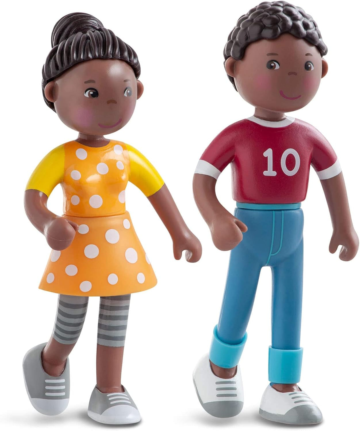 HABA 306696 — Zestaw do zabawy z rodziną Little Friends, elastyczne akcesoria dla lalek, wiek powyżej 3 lat