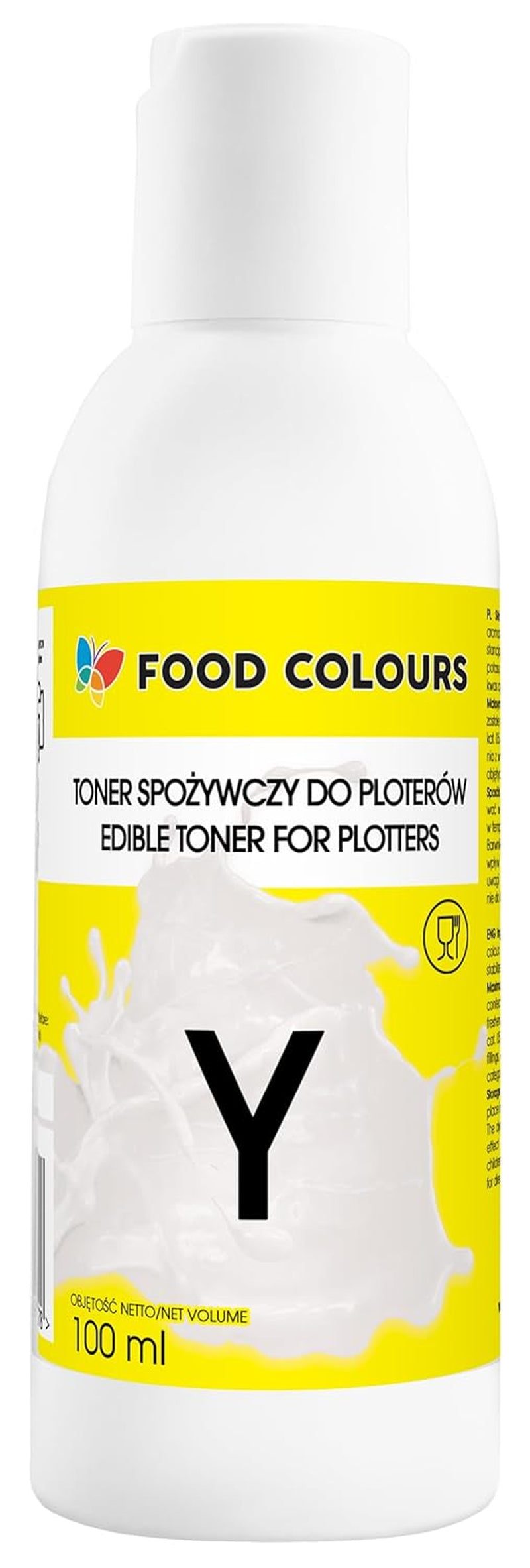 Zestaw barwników spożywczych z tuszami jadalnymi do ploterów 6 x 100 ml | Jasny Cyjan | Cyjan | Jasna Magenta | | Magenta | Żółty | Czarny | Druk jadalny, druk na papierze waflowym, dekoracyjna posypka do ciast