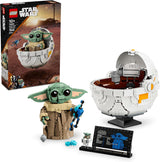 LEGO Star Wars 75403 Grogu w kołysce repulsora mandaloriańskiego - Minifigurka kolekcjonerska - Model do budowania, zabawy i wystawiania - Dekoracje domu - Prezent dla chłopców i dziewcząt w wieku powyżej 10 lat Zestawy do budowania Besuche den LEGO-Store Domyślny tytuł