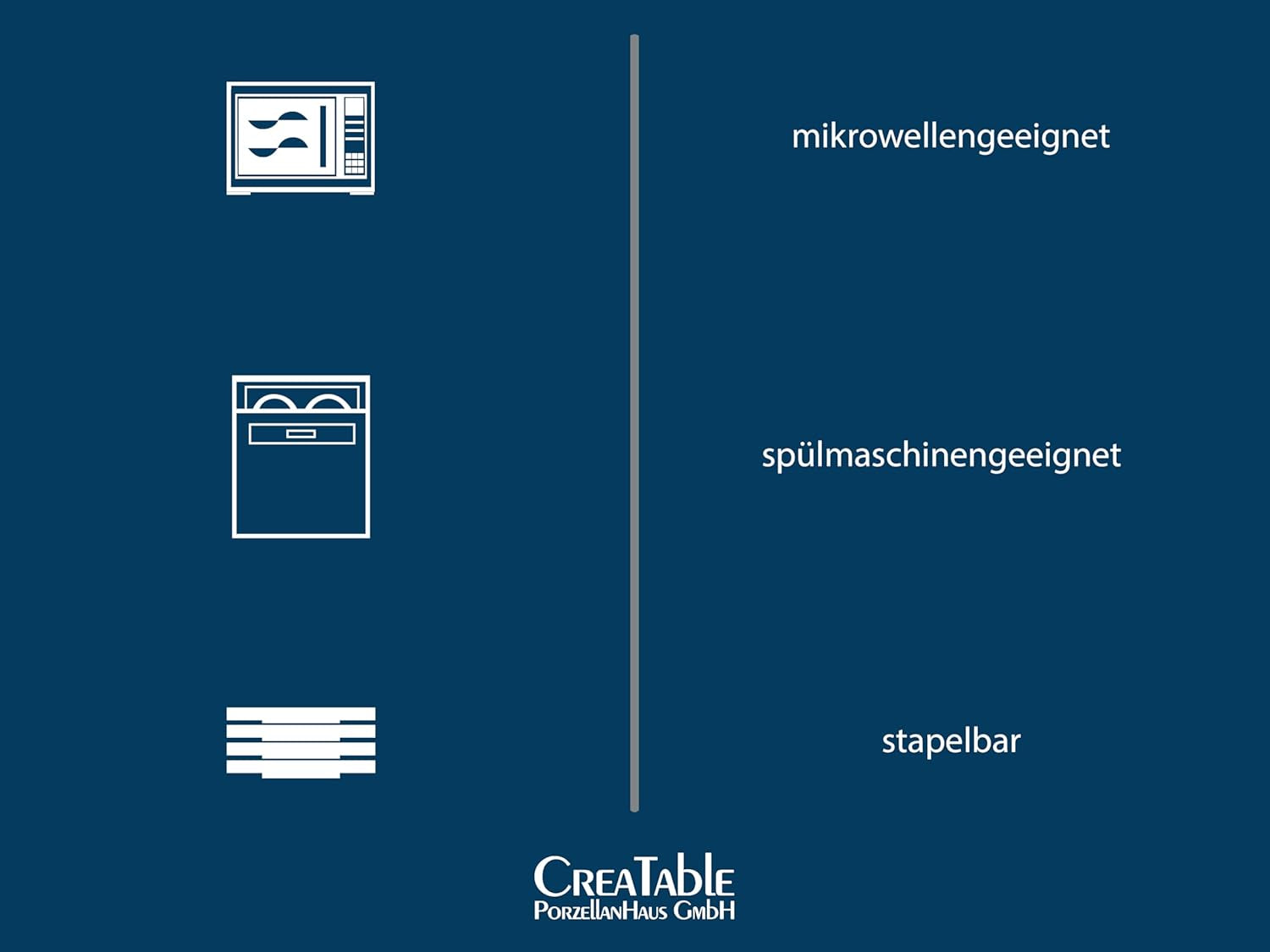 CreaTable, 21016, seria Modern Scandic niebiesko-szara, 16-częściowy zestaw naczyń obiadowych, usługa łączenia porcelany, można myć w zmywarce i używać w kuchence mikrofalowej, produkcja wysokiej jakości