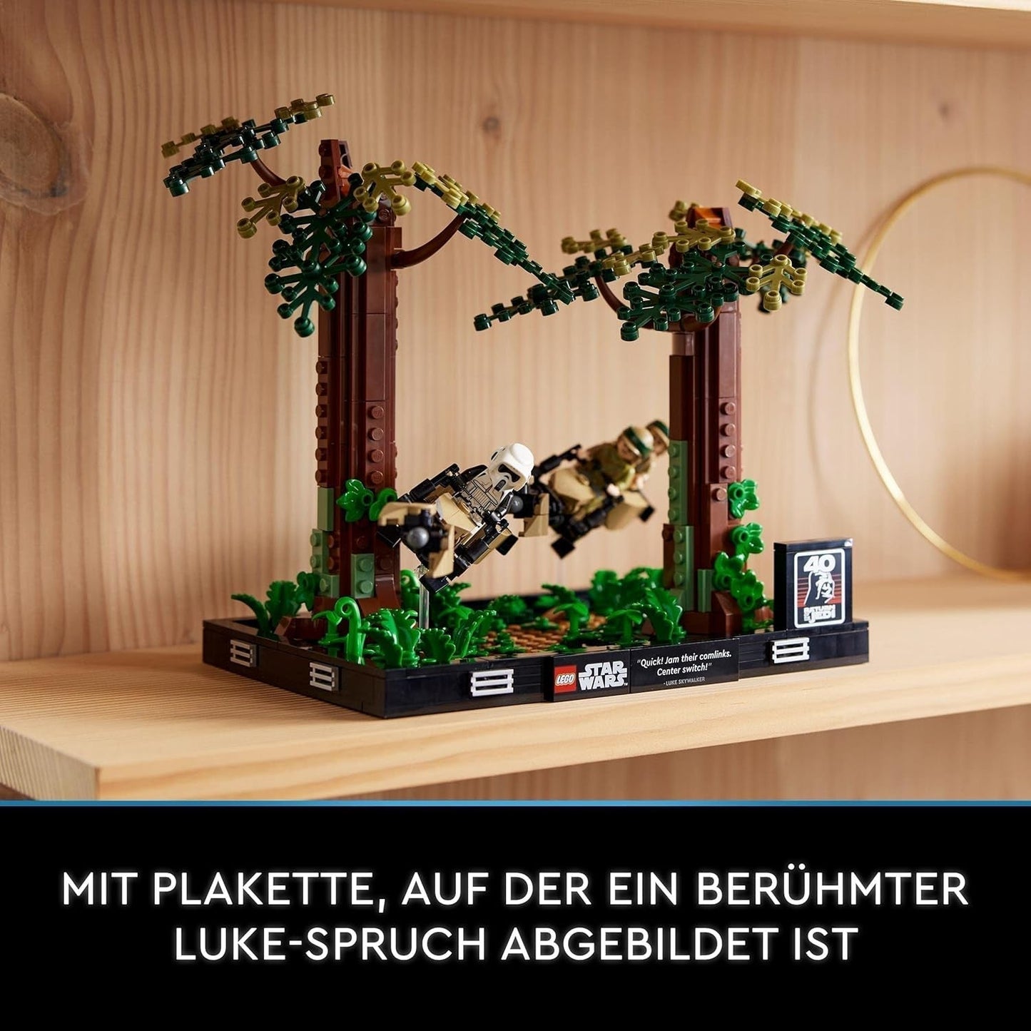 LEGO 75353 Star Wars Pościg na Endorze — zestaw dioramy, Powrót Jedi z Lukiem Skywalkerem, księżniczką Leią, żołnierzem zwiadowczym i ścigaczami, zestawy do budowania z okazji 40. rocznicy urodzin w sklepie LEGO