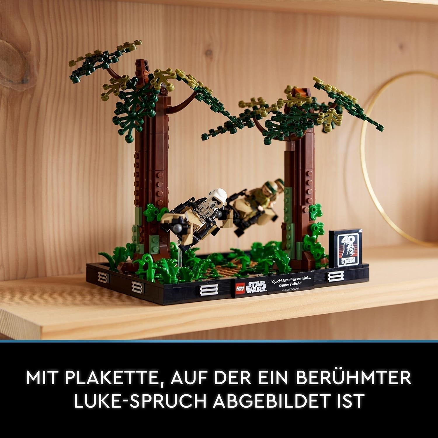LEGO 75353 Star Wars Pościg na Endorze — zestaw dioramy, Powrót Jedi z Lukiem Skywalkerem, księżniczką Leią, żołnierzem zwiadowczym i ścigaczami, zestawy do budowania z okazji 40. rocznicy urodzin w sklepie LEGO