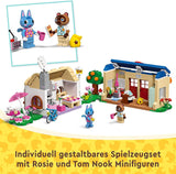 Zestaw LEGO Animal Crossing Nook's Shop i Sophie's House, kreatywna zabawka dla dzieci z 2 minifigurkami z serii gier wideo, prezent dla dziewcząt i chłopców od 7 lat 77050 Zestawy do budowania Besuche den LEGO-Store