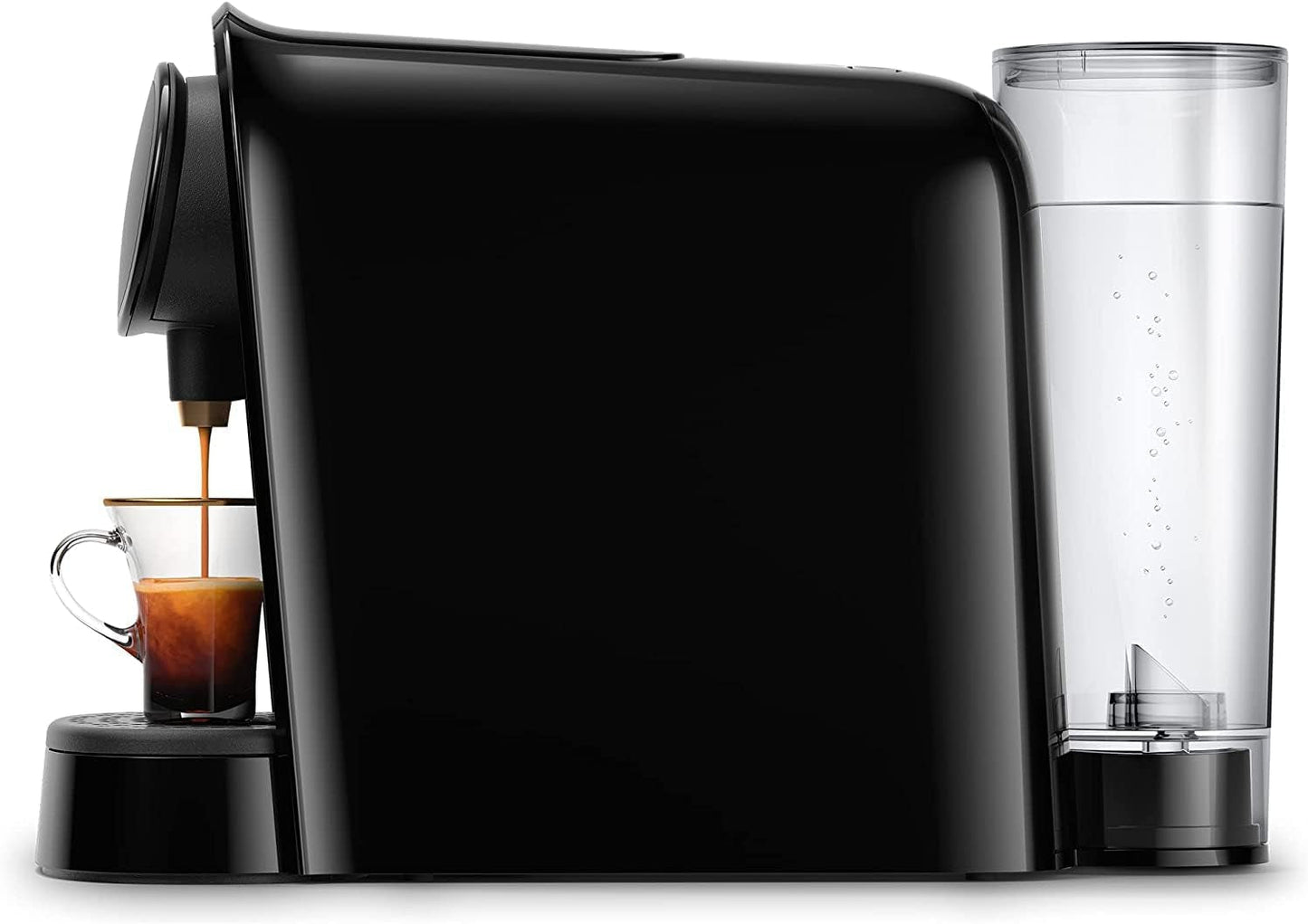 Ekspres do espresso na kapsułki PHILIPS LM8012/60 — dwie dawki, podwójna przyjemność, 1 lub 2 filiżanki, ristretto, espresso, lungo lub grand café long, podwójna kapsułka, oryginalna jakość espresso, czerń fortepianowa