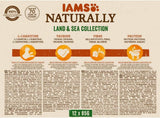 IAMS Naturally Senior Mokra karma w sosie - Wysokiej jakości mokra karma mięsno-rybna dla starszych kotów, Land & Sea Collection, 12 x 85g