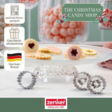 Zenker Ausstecher-Set Linzer Herz und Stern aus Edelstahl – Perfekt für Weihnachtskekse, 3-teilig, inkl. Geschenkverpackung, spülmaschinengeeignet und rustfrei – Sklep ze słodyczami bożonarodzeniowymi