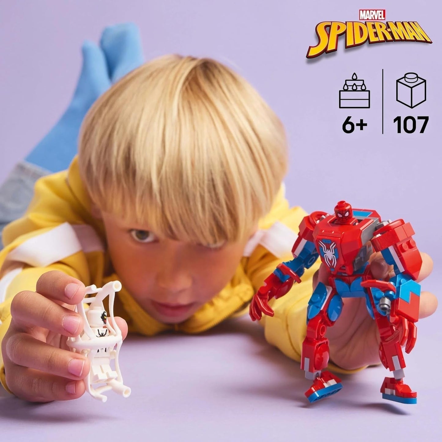 LEGO Marvel Spider-Man Mech kontra. Anti-Venom — zabawka superbohatera z 2 minifigurkami — figurka z ruchomymi rękami, nogami i palcami — prezent dla chłopców i dziewcząt w wieku od 6 lat 76308 Besuche den LEGO-Store Zestawy konstrukcyjne