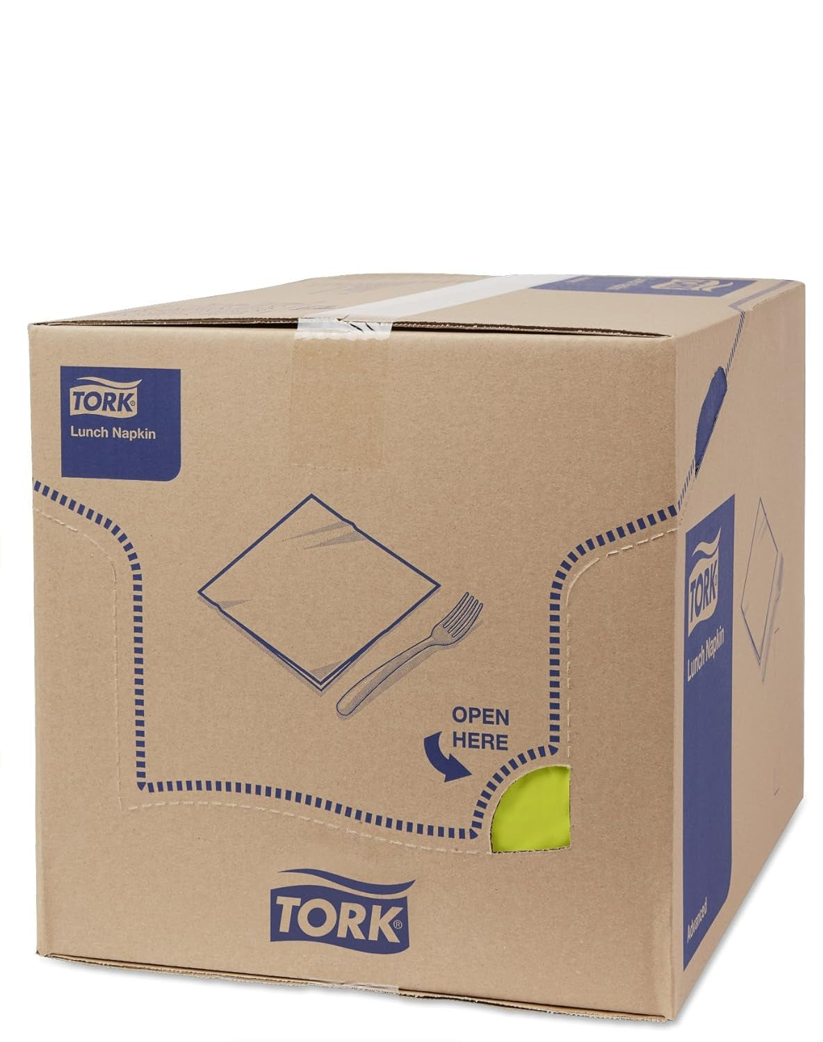 Tork 477840 Limonkowe serwetki obiadowe / 2-warstwowe serwetki do małych posiłków lub przekąsek / Zaawansowana jakość / 10 X 200 (2000) serwetki papierowe / 32,6 X 33 cm (dł. x szer.) / złożenie na 1/4