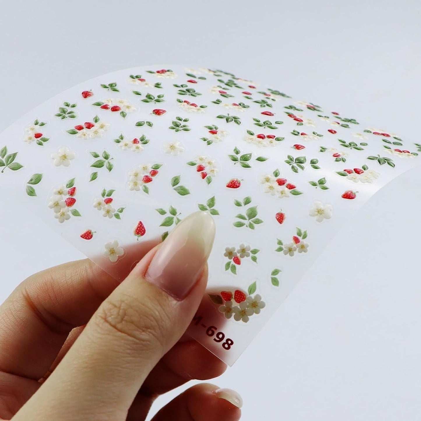 JMEOWIO 3D Nagelsticker Blume Nerdbeerenail Art Naklejka Selbstklebend Nagelaufkleber 5D Stereoskopisch Dekoration Nageldesign Zubehör 1 Blatt