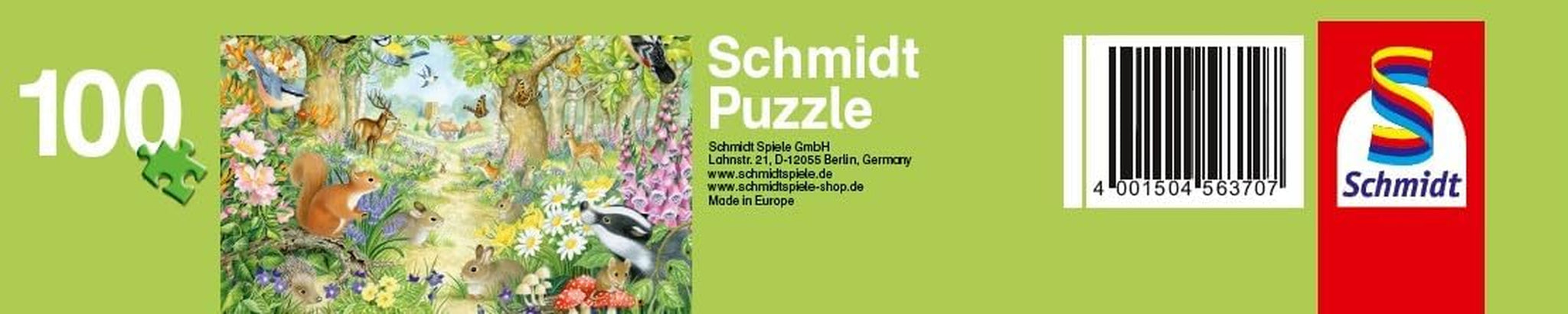 Schmidt Spiele 56370 Zwierzęta w lesie, puzzle dla dzieci, 100 elementów Puzzle Naty Shop