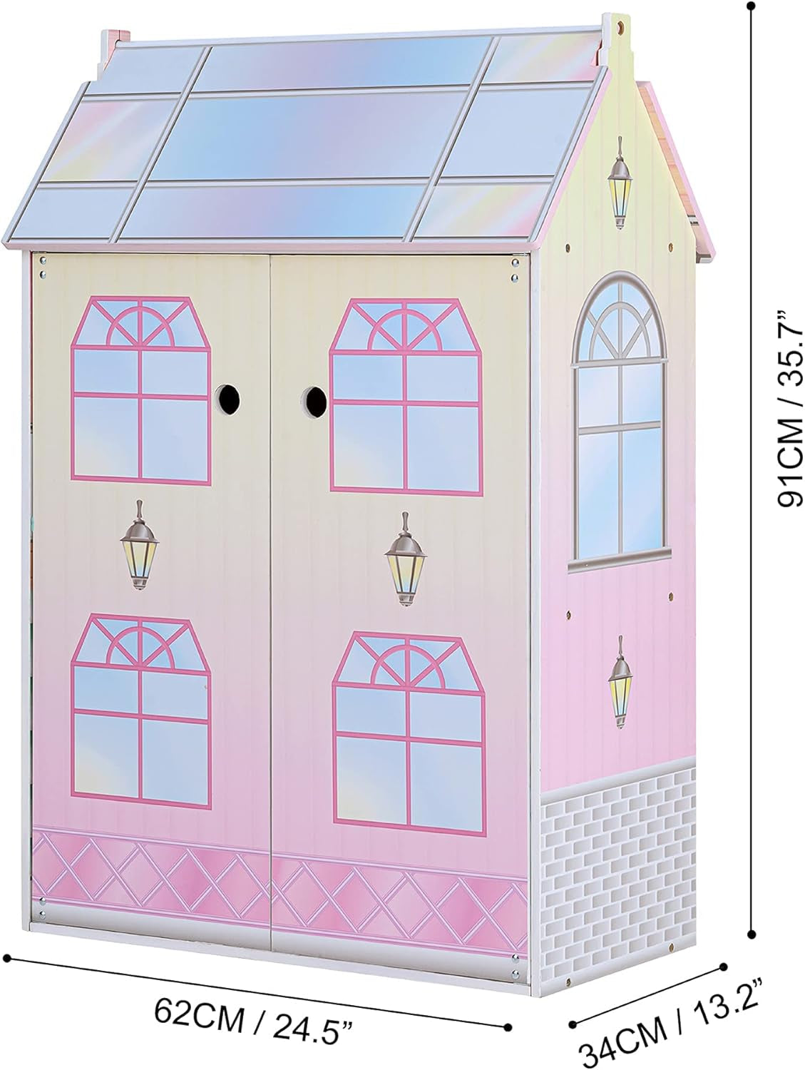Olivias Little World Glasshouse Kids 12 "domek dla lalek i 10 akcesoriów dla lalek 3,5" Multi Td-12518D domki dla lalek Naty Shop
