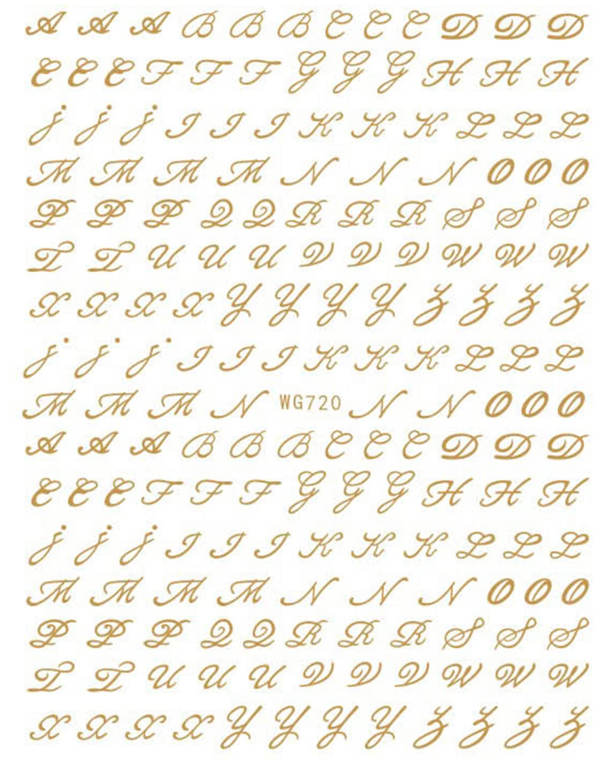 6 Blatt Nagelsticker Alte Alphabetzahlen Nagelaufkleber Selbstklebend Alte Briefe Nail Art Naklejka Dekoracja Nageldesign Zubehör