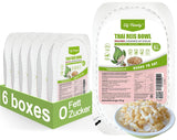 Rodzina Elfów Konjak Reis Thai Brauner Shirataki Bowl - [Diätbox für 1 Wo.] - Instant Jasmin Reis - Fertiggerichte für Mikrowelle - Natürlich Superfoods Mikronährstoffe - Vegan/Low Carb/Fettfrei - 6er Box