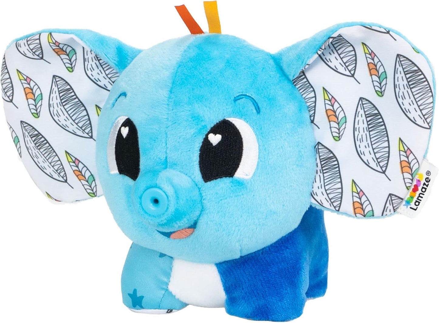 LAMAZE Elephant Puffaboo, zabawka dla noworodka, zabawka sensoryczna dla dziecka, prezent dla nowych rodziców, zabawka rozwojowa na 3 miesiące dla chłopców i dziewcząt, L27467 zabawki dla niemowląt Naty Shop Modern