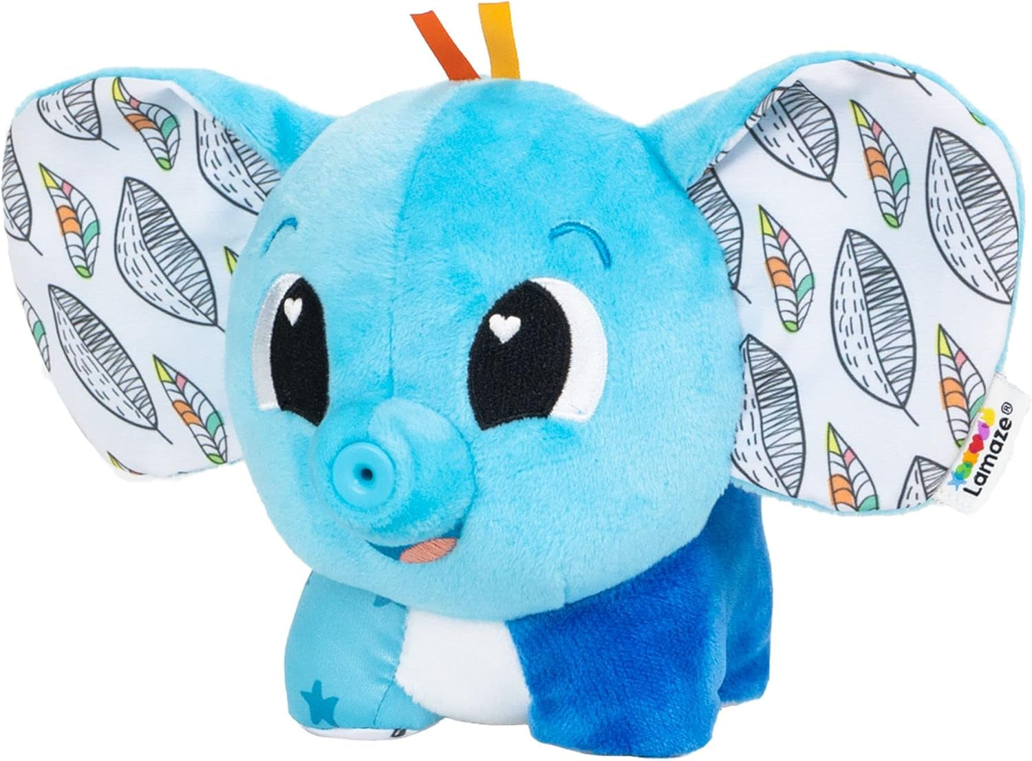 LAMAZE Elephant Puffaboo, zabawka dla noworodka, zabawka sensoryczna dla dziecka, prezent dla nowych rodziców, zabawka rozwojowa na 3 miesiące dla chłopców i dziewcząt, L27467 zabawki dla niemowląt Naty Shop Modern