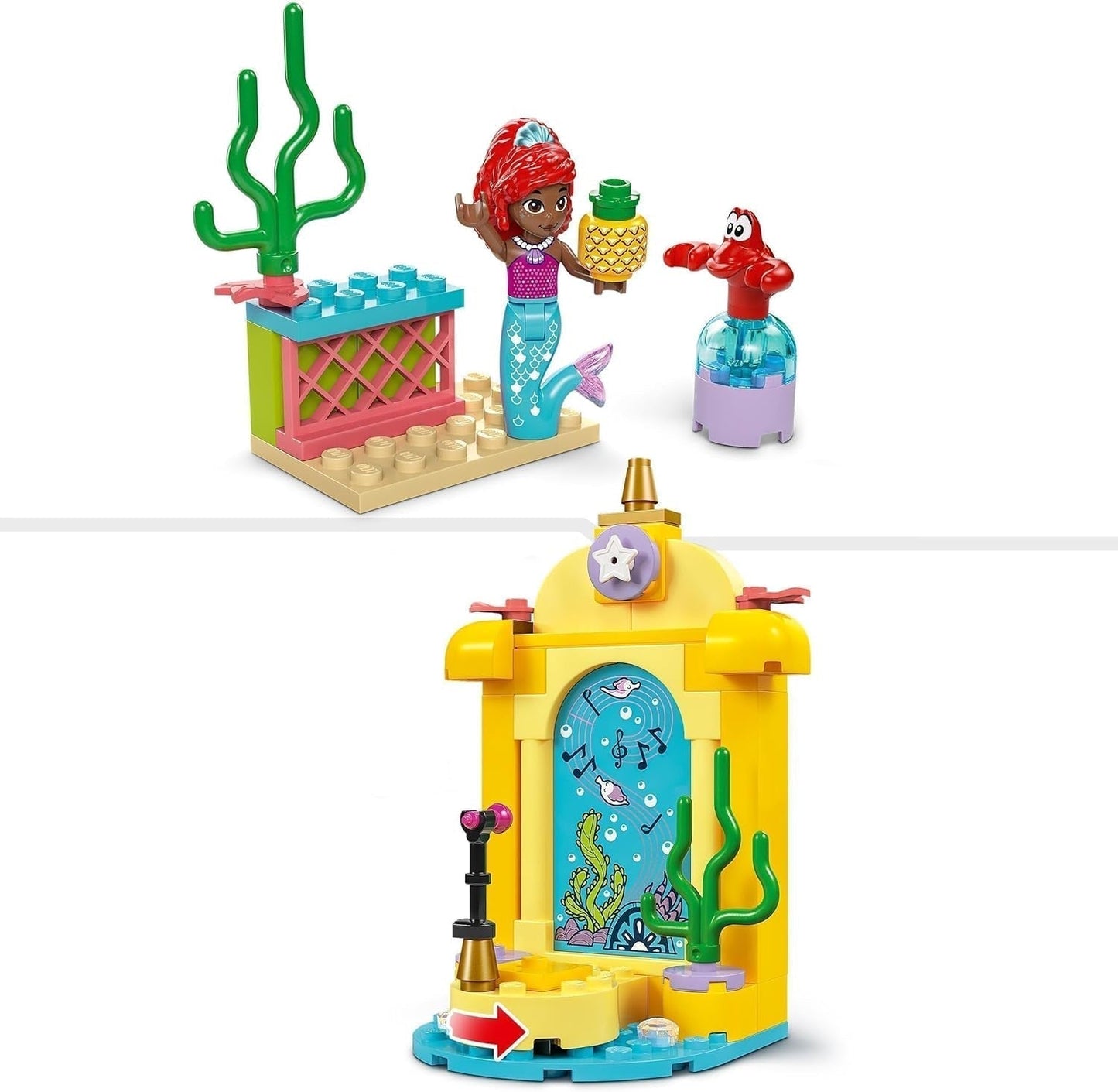 LEGO® Disney Zabawka do budowania sceny muzycznej księżniczki Arielle z 2 figurkami, pomysł na prezent dla dziewcząt i chłopców od 4 lat i fanów seriali telewizyjnych, zabawka dla dzieci 43235 Zestawy do budowania Beuche den LEGO-Store