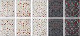 JMEOWIO Nagelsticker Mond Stern 10 Blatt Nail Art Naklejka Selbstklebend Nagelaufkleber Dekoration Nageldesign Zubehör