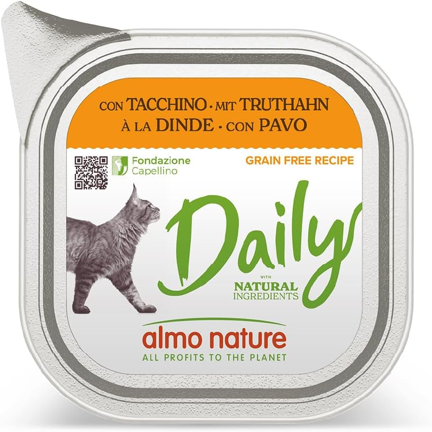Almo Nature Daily - Nassfutter für Erwachsene Katzen - Kurczak - 100 g, Packung mit 32