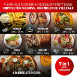 Frytownica na gorące powietrze Tefal Dual Easy Fry z dwiema komorami, pojemność 5,2/3,1 litra, dwie niezależne szuflady, 7 programów Sprzęt AGD Naty Shop