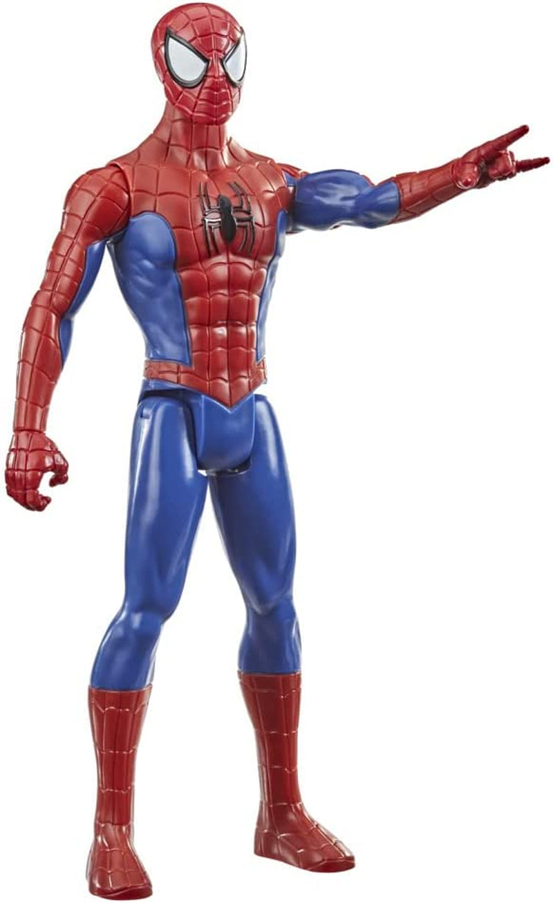 Marvel Titan Hero Series Spider-Man Figurka Superbohater o wysokości 30 cm z ruchomymi kończynami Kompatybilna z innymi zabawkami Spider-Mana dla dzieci 5+ Figurki Naty Shop Pojedynczy Spider-Man