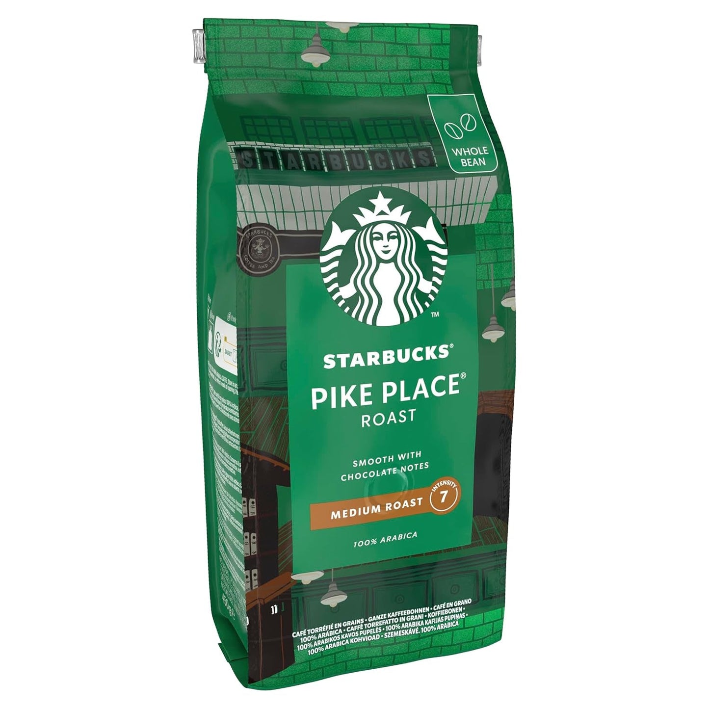 STARBUCKS Pike Place Roast, Mittlere Röstung, Ganze Kaffeebohnen 450g (opakowanie 4er)