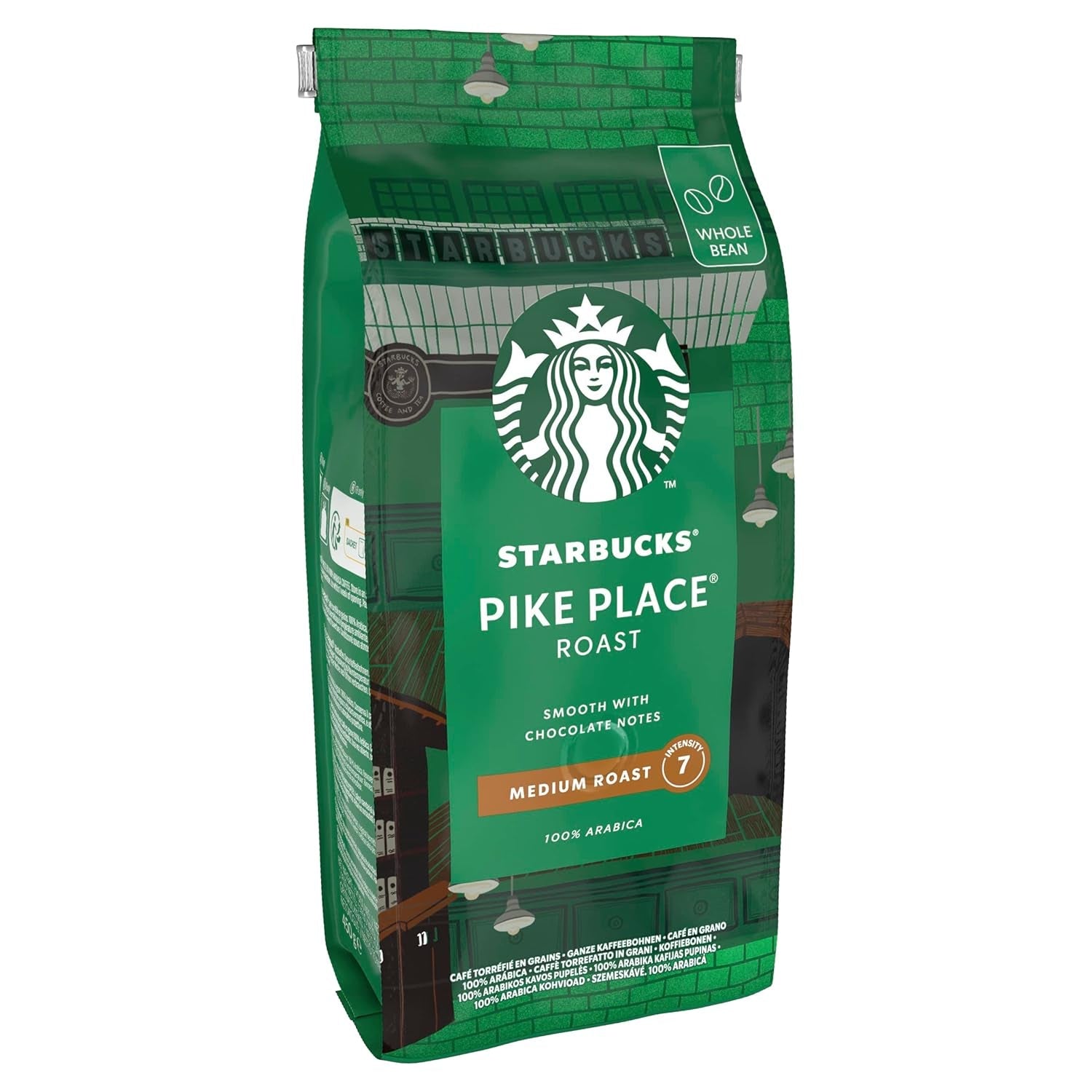 STARBUCKS Pike Place Roast, Mittlere Röstung, Ganze Kaffeebohnen 450g (opakowanie 4er)