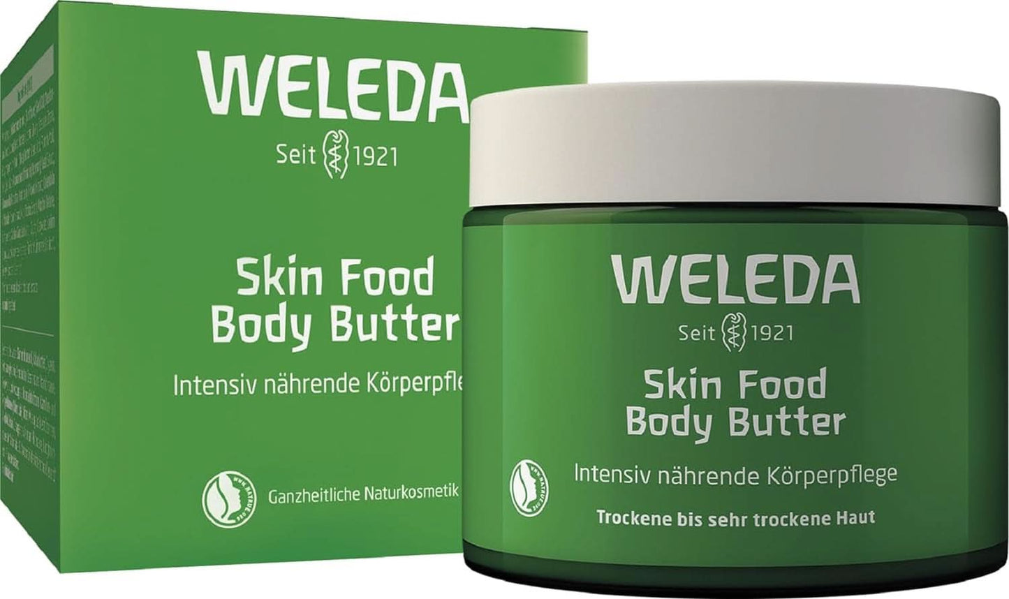 WELEDA Organiczne masło do ciała Skin Food, unisex krem ​​do pielęgnacji ciała do pielęgnacji skóry suchej i szorstkiej, 150 ml Prysznic i kąpiel Naty Shop