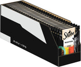 Mokra karma dla kotów Sheba Selection w torebkach porcjowanych z kurczakiem i wołowiną w sosie 28x85g