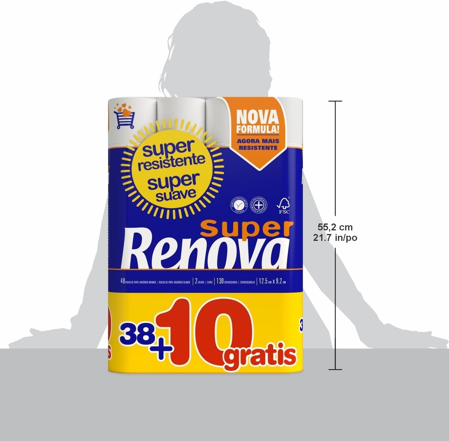 Papier toaletowy Renova Super Prom - 48 rolek biały
