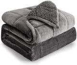 Koc obciążeniowy Cottonblue 6,8 kg Queen Size Flanelowy kudłaty koc obciążany Sherpa dla dorosłych Wygodne koce obciążane do uspokajania i relaksu Ciężkie kołdry 152,4 x 203,2 Naty Shop szary 60 x 80 15 funtów Kołdry i kołdry