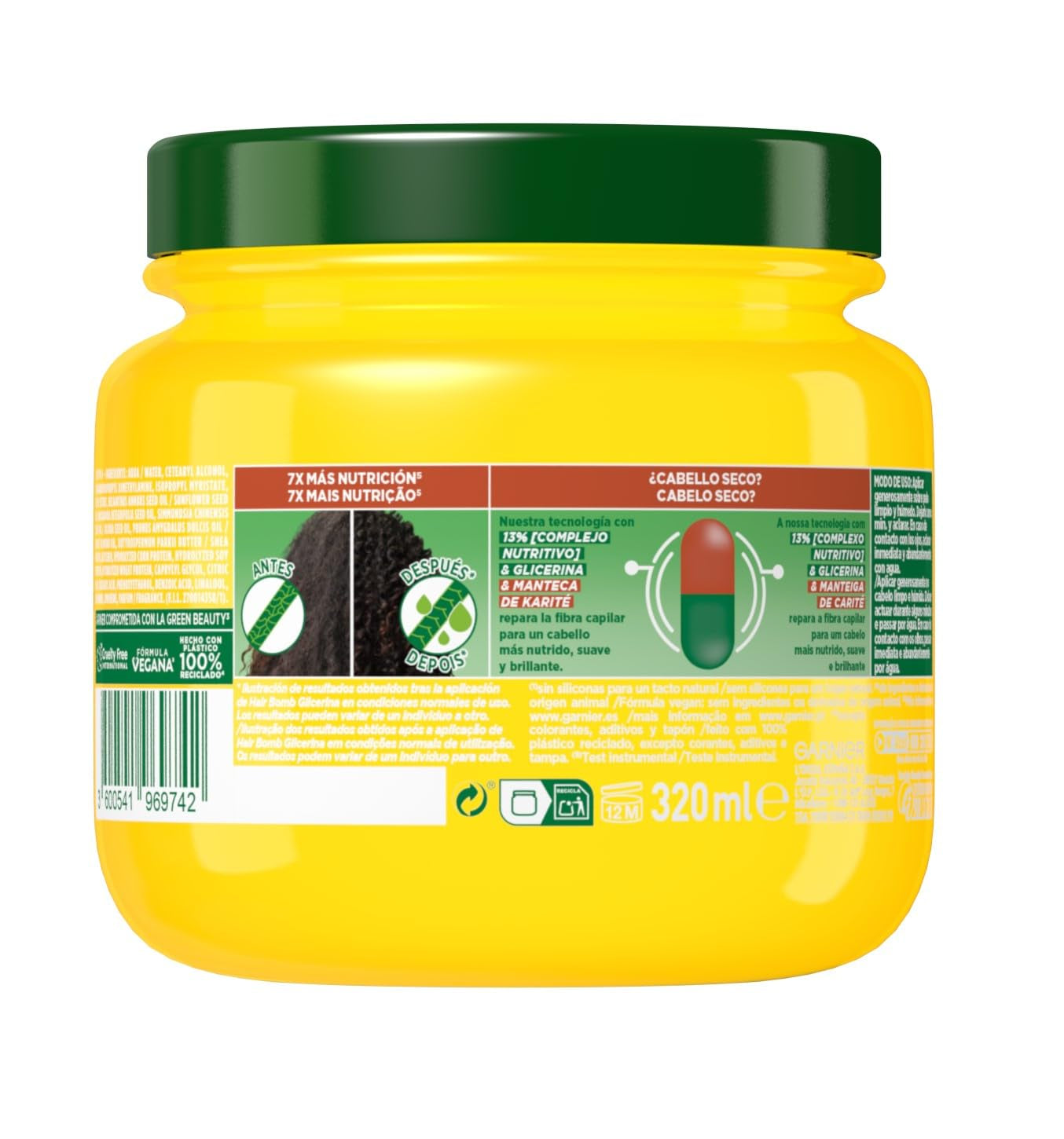 Garnier Fructis Shampoo Butter Mask Nutri Repair Butter 300 ml Maska do włosów Naty Shop
