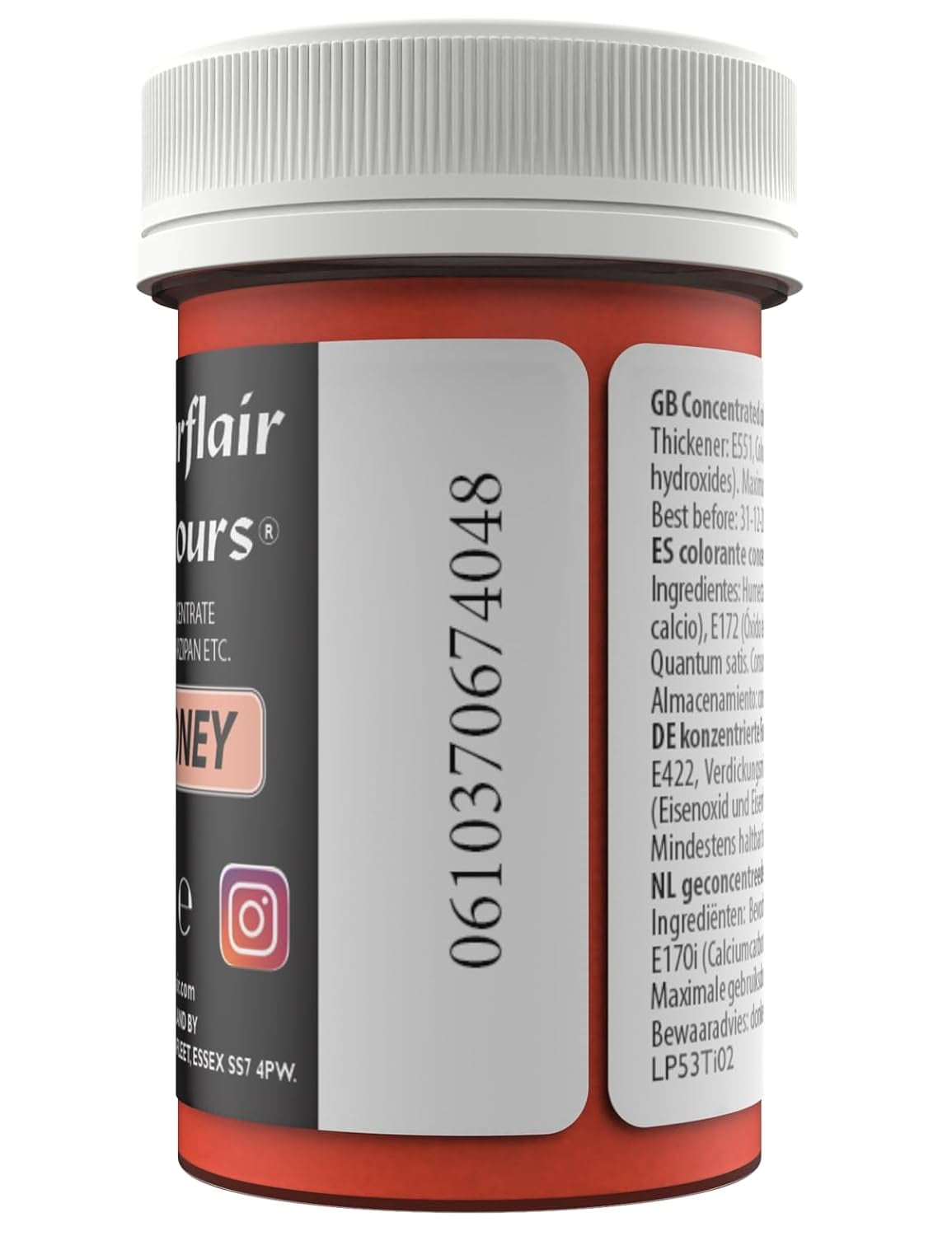 Sugarflair Pastel Pink Honey Food Coloring Paste - Wysoko skoncentrowana do stosowania z kremem maślanym, pastą cukrową, lukrem królewskim lub mieszankami do ciast, żywym barwnikiem spożywczym - 25g
