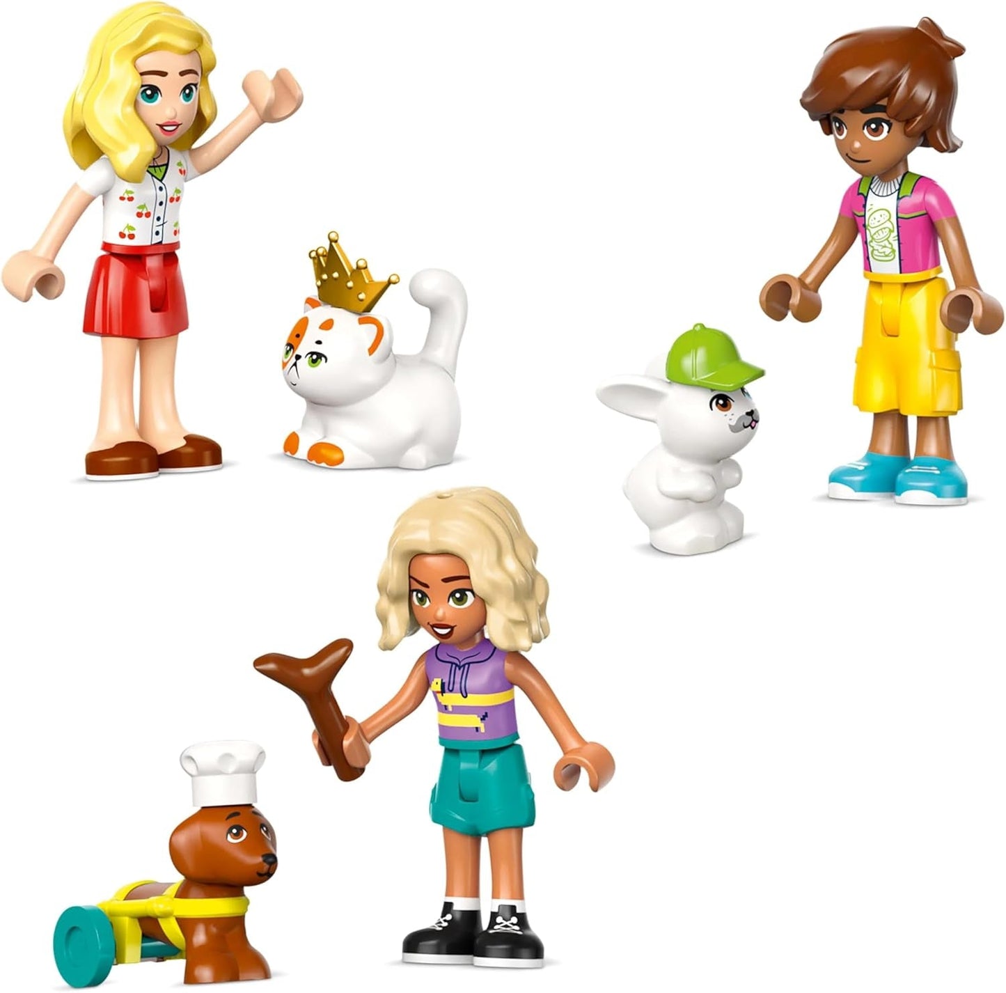LEGO Friends Sklep z akcesoriami dla zwierząt Zestaw do zabawy w udawanie Zabawka edukacyjna dla 6-letnich dziewczynek 3 minifigurki i 3 figurki zwierząt Kot Pies Królik Pomysł na prezent dla dzieci 42650 Zestawy do budowania Besuche den LEGO-Store