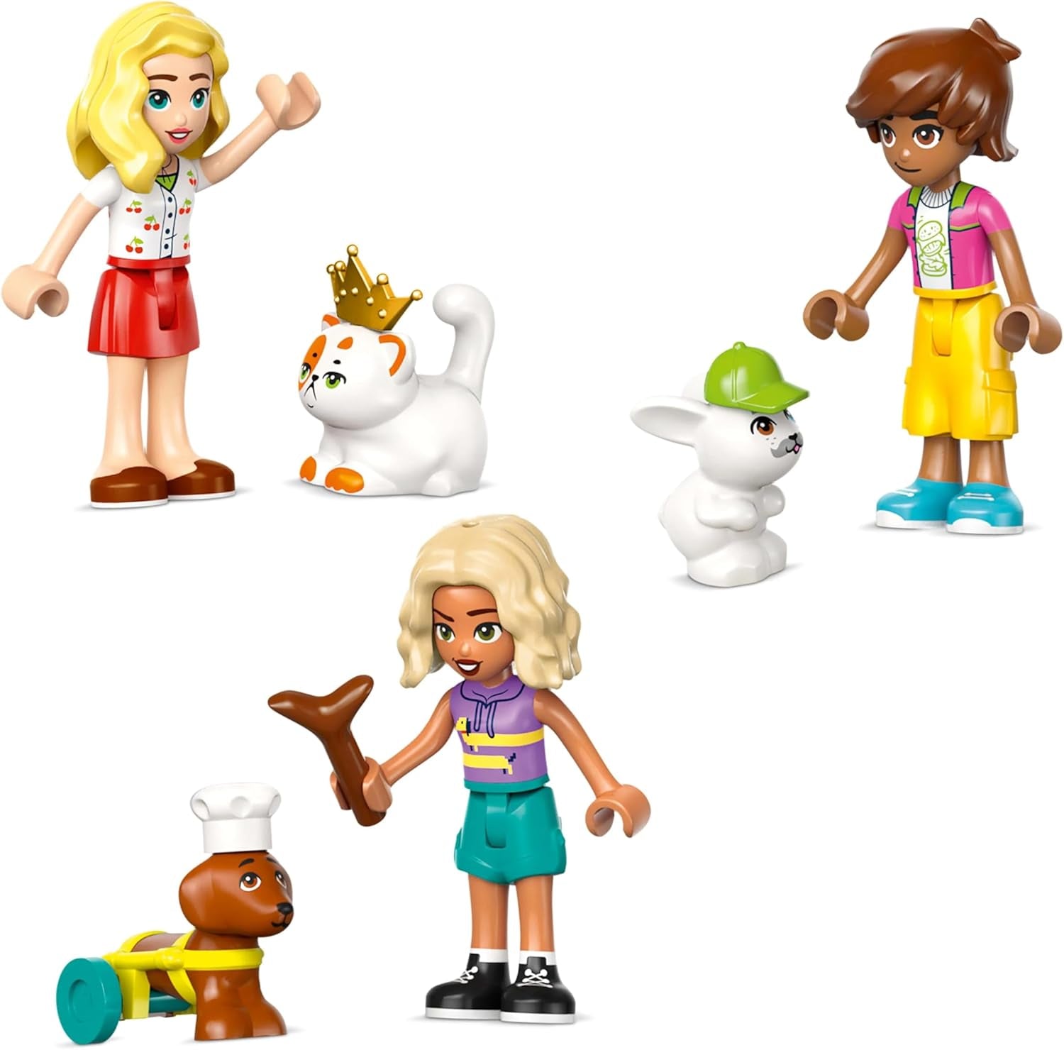 LEGO Friends Sklep z akcesoriami dla zwierząt Zestaw do zabawy w udawanie Zabawka edukacyjna dla 6-letnich dziewczynek 3 minifigurki i 3 figurki zwierząt Kot Pies Królik Pomysł na prezent dla dzieci 42650 Zestawy do budowania Besuche den LEGO-Store